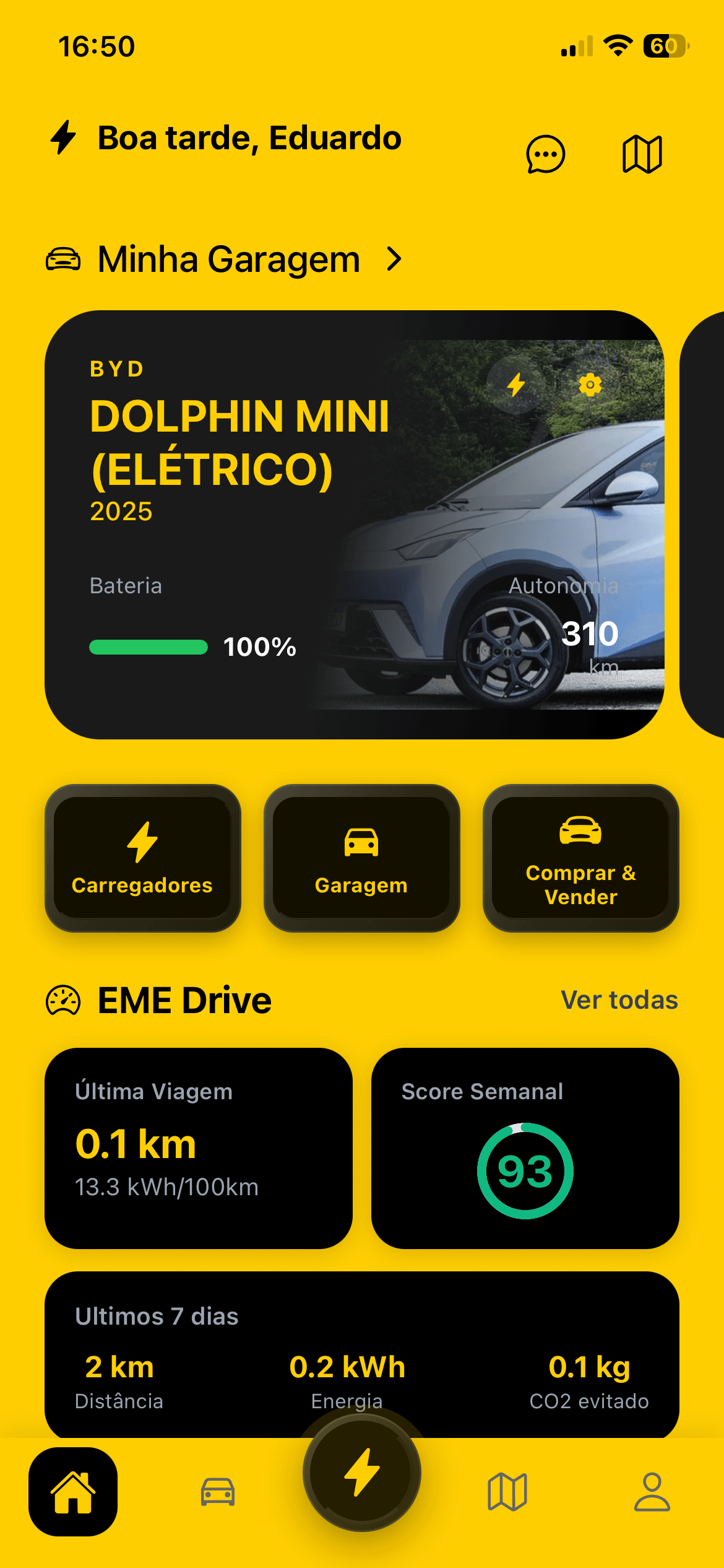 EME App — tela inicial